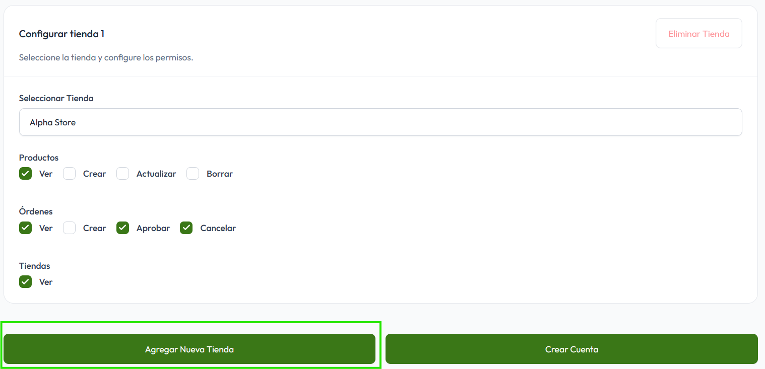 desvincular un usuario de una tienda