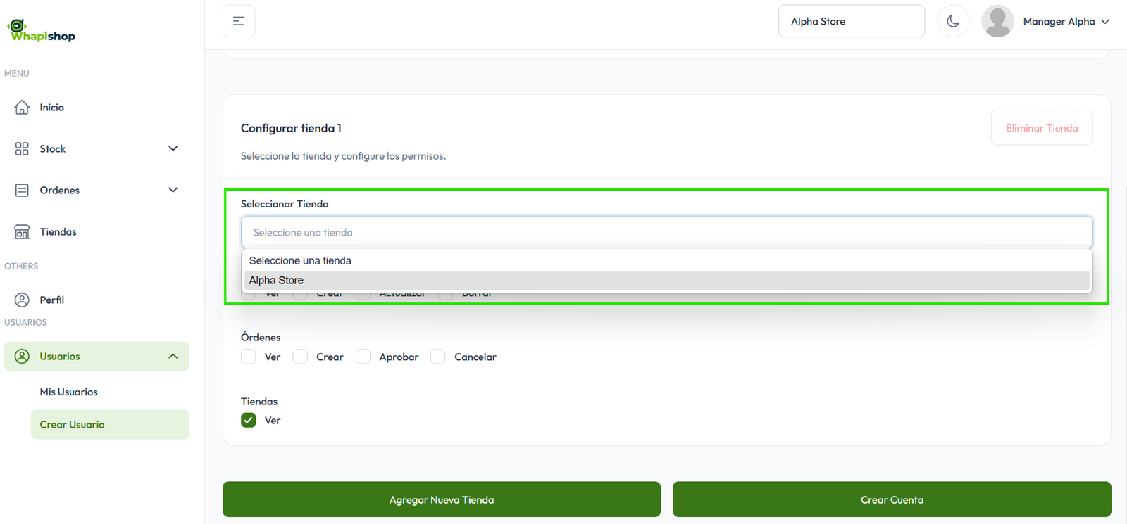 desvincular usuarios de todas las tiendas